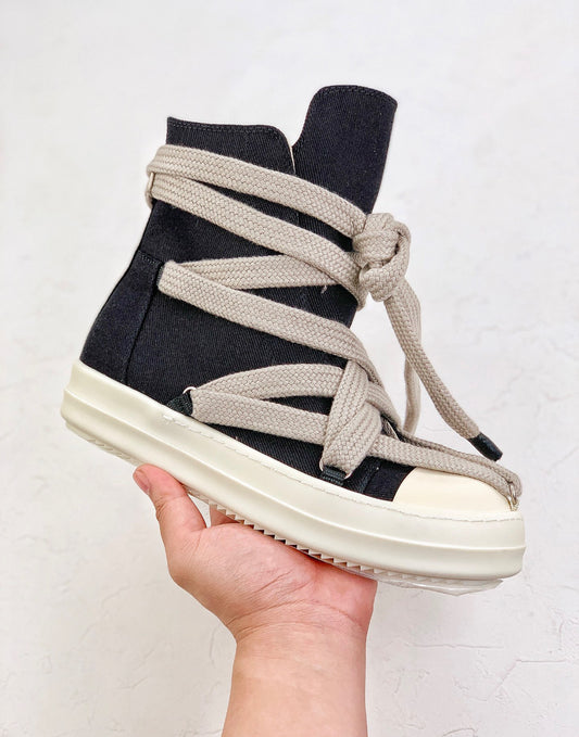 Rick Owens High Top Laced Sneakers